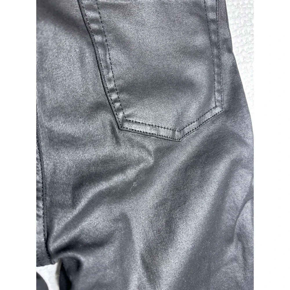 Gap Teen Sky High True Skinny Black Coated Jeans Size 12 High Rise Stretch